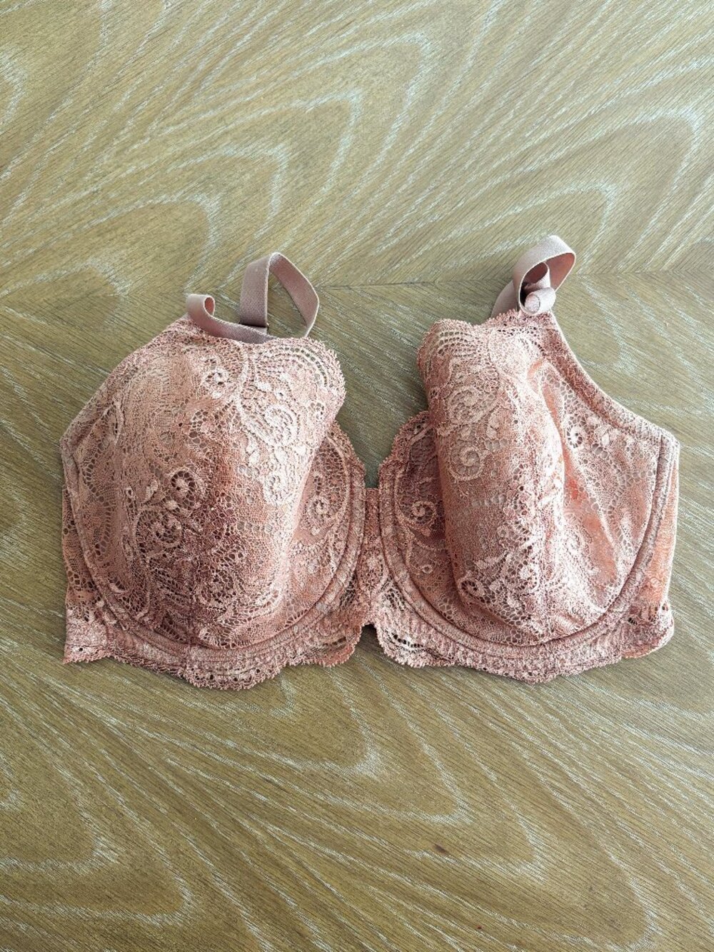 Thirdlove 24/7 LACE Balconette Bra 34F Taupe Nude Padded Underwire